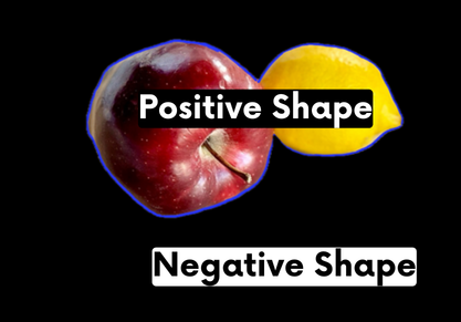 A red apple and a lemon in a black background