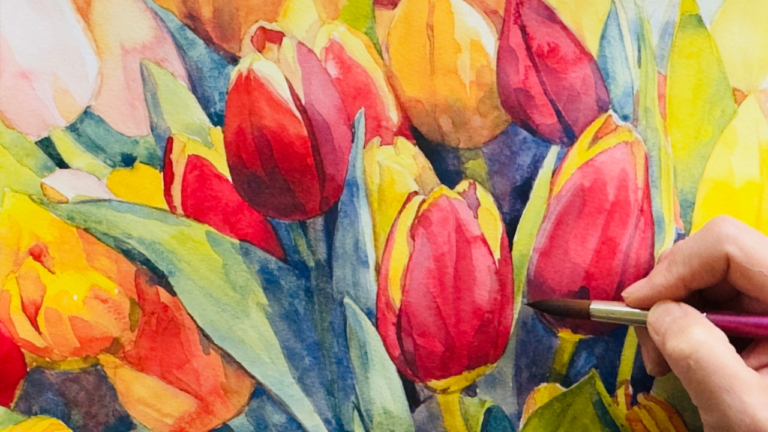 red and yellow tulips